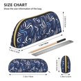 thumbnail image 2 of Leather Semi-Circular Storage Bag 7.5×2.6×1.4in Single Pocket Design Semi-Circular Shape Can Be Used As A Storage Pen Makeup Bag Zebra Print Style Steelblue_1, 2 of 7