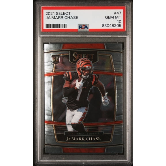 Ja'Marr Chase 2021 Panini Select Football Rookie Card #47 Graded PSA 10
