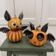 thumbnail image 5 of Estatua de calabaza XINYU decoración de Halloween figura de murciélago resina estante de jardín, 5 of 6