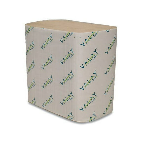 Valay Interfolded Napkins 1-Ply, 6.3 x 8.85, Kraft, 6,000/Carton