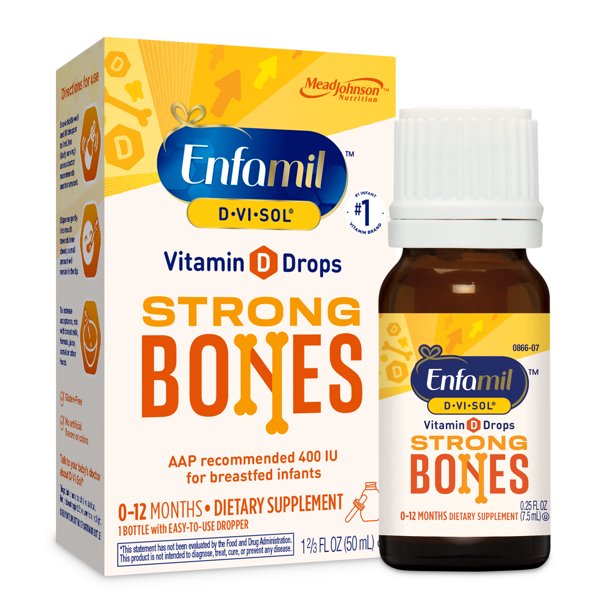 Enfamil DViSol Vitamin D Supplement Drops for Infants, 50 mL dropper
