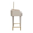 thumbnail image 6 of Penelope Taupe Vegan Leather Wrapped Vanity Desk, 6 of 9