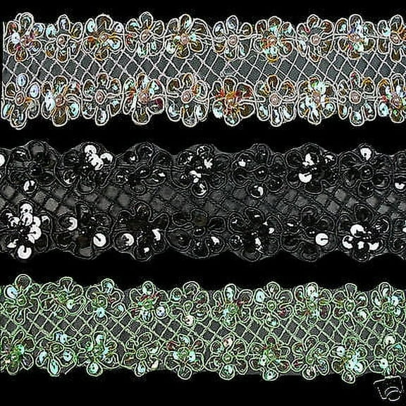 Lily 2.25" White or Black Large Floral Guipure Exquisite Venice Lace by Yard