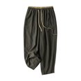 thumbnail image 2 of YOZGXEG Wide Leg Pants Women Women'S Spring Summer High Waist Drooping Wide Leg Pants Loose Slim Casual Cropped Pants Green M-3Xl, 2 of 4