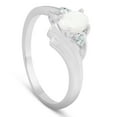 thumbnail image 3 of Pompeii 3/8ct Oval Opal Diamond Ring 14K White Gold (G/H,I1-I2), 3 of 4