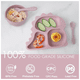 thumbnail image 3 of Plato Para Bebés De Silicona Con Babero Y Cuchara Y Tenedor Eo Safe Imports Rosa, 3 of 5
