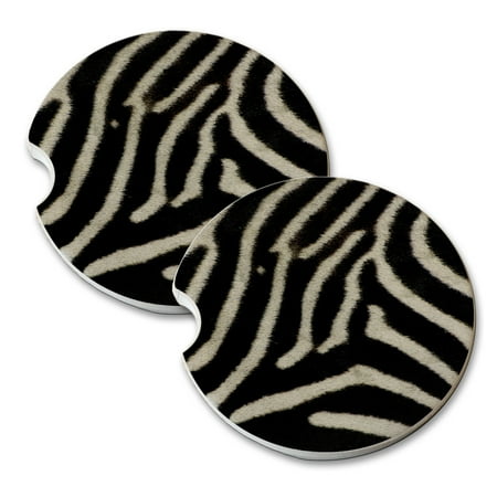 Coaster Zebra - KuzmarK Sandstone Car Drink Coaster (set of 2) - Zebra