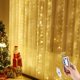 thumbnail image 4 of Guirnalda de cortina LED de 1/2/3 m para ventana, luces de cadena de hadas con USB, lámpara de cortina, decoración navideña para el hogar, dormitorio y ventana, 4 of 5
