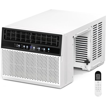 12000 BTU U-Shaped Window Air Conditioner, Cools 550 Sq Ft, 6-in-1 Modes (Cool/Fan/Dehumidifier), Energy-Saving & Low-Noise (White)