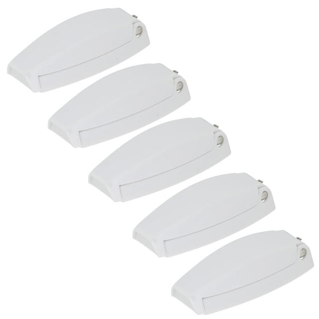 Hamilton Bowes 5 Uds. - Soportes De Captura Para Compartimento Con Clip Para Puerta De Equipaje De Remolque Rv Camper 888 Blanco (5)