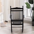 thumbnail image 3 of BplusZ Indoor Wooden Rocking Chair Patio Rocker, Black, 3 of 7