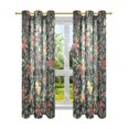 thumbnail image 7 of Yayeee Window Curtains Light Filtering 63"x42" Grommet Panel Pair Home Living Room Decor, Christmas Bows, 7 of 7