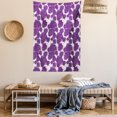 thumbnail image 2 of Mauve Decor Tapestry, Unusual Vivid Allium Flower Petals Design Hippie Wild Victorian Peony Artwork, Wall Hanging for Bedroom Living Room Dorm Decor, 60W X 80L Inches, Purple White, by Ambesonne, 2 of 5
