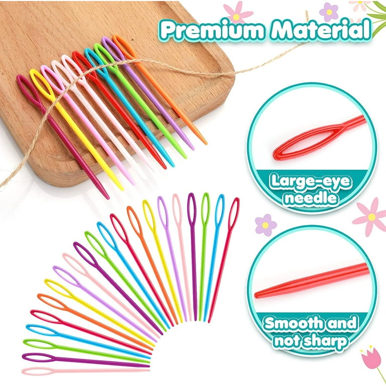 100PCS Plastic Needles Plastic Sewing Needles Plastic Yarn Needles