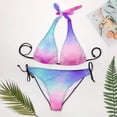 thumbnail image 4 of SKQIT Women Swimsuit Bikini Sets Triangle Cheeky Gradient Color Two Piece Bathing Suit, 4 of 7