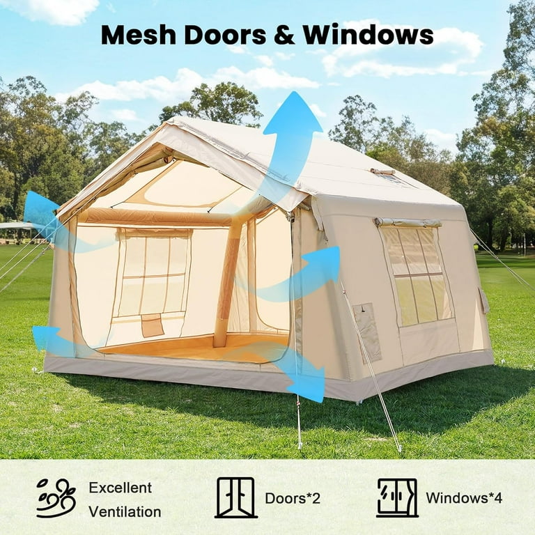 Inflatable Tents for Camping, Blow Up Tent with Canopy, Easy