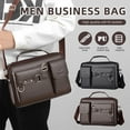 thumbnail image 4 of Omorc Men's Shoulder Messenger Bag PU Leather Handbag Business Crossbody Bag Briefcase, 4 of 16