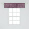 thumbnail image 2 of Ambesonne Geometric Window Valance, Modernistic Style Pattern with Abstract Striped Squares Diagonal, Curtain Valance for Kitchen Bedroom Decor with Rod Pocket, 54" X 12", Charcoal Grey White Pink, 2 of 2