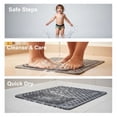 thumbnail image 2 of 35.4 x 23.6 inch Shower Mat Non Slip with Foot Scrubber, Large Bath Mat with 200+ Suction Cups, PVC Shower Foot Scrubber Mat, Fast Drain Hole, Heat-Resistant, Gray, 2 of 8