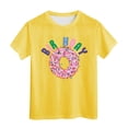 thumbnail image 1 of T-Shirt de Noël pour Fille, Manches Courtes, Col Rond, Coupe Décontractée, Basique, 1 of 4