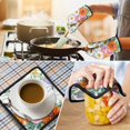 thumbnail image 4 of Pioneer Flower Kitchen Oven Mitt and Pot Holder Sets 4 Pcs for Baking, Cooking and Grilling, Heat Resistant Up To 392 °F, 4 of 7