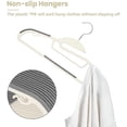 thumbnail image 3 of Plastic Hangers 50 Pack with Non-Slip Design,0.2 Inches Thick, 360°Swivel Hook Space Saving Organizer for Bedroom Closet,Shirts,Pants(Beige- S Shaped), 3 of 6