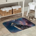 thumbnail image 7 of Rateoe Night Sky Wolf Pattern Flannel Door Mat Indoor Outdoor Entrance, Waterproof All-Weather Doormat,Fade Resistant, Low Profile Entryway Mat 16x24in, 7 of 7