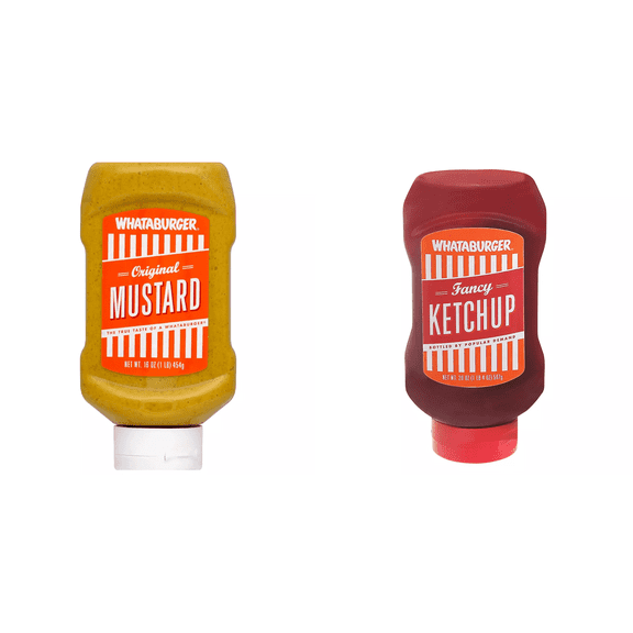 Whataburger Original Mustard, 16 oz Whataburger Fancy Ketchup, 20 oz