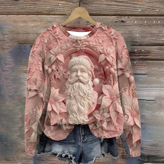 WXLWZYWL Christmas T Shirts for Women Plus Size Long Sleeve Christmas Shirts for Women 2024 Trendy