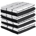 thumbnail image 1 of Wmhsylg Toallitas de limpieza para cocina, 8 unidades, de microfibra de rápida absorción, para secar platos, de algodón súper suave, color negro, 1 of 4