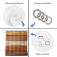 thumbnail image 3 of Polyester Fabric Farmhouse Burnt Orange Brown Shower Curtain, Vintage Wooden Striped Waterproof Bathtub Curtain Bathroom Decor Set with Hooks 36 x 78 Inches, 3 of 6