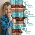 thumbnail image 3 of Blackout Kids Curtains,Blue and Brown Geometric Pattern Childrens Insulated Curtains Set Of 2,Bedroom Essentials,Toddler Room Decor 42x63in(106x160cm), 3 of 5