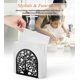 thumbnail image 4 of Servilletero de pie para mesa, diseño de árbol y pájaro, organizador de servilletas de papel de mesa de metal, dispensador de pañuelos para cocina y comedor, color negro, 4 of 4