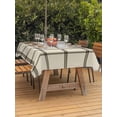 thumbnail image 3 of Outdoor Tablecloth with Umbrella Hole for Patio/Picnic/Party/Camping, Linen Buffalo Check Waterproof Table Cloth Rectangle Table Cover Washable, Retro Black Lines Grid Pattern (52"x 70"), 3 of 8