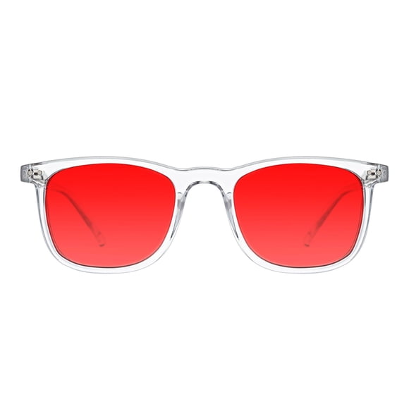 Gafas para dormir TIJN, azul y verde, que bloquean la luz, lentes rojas