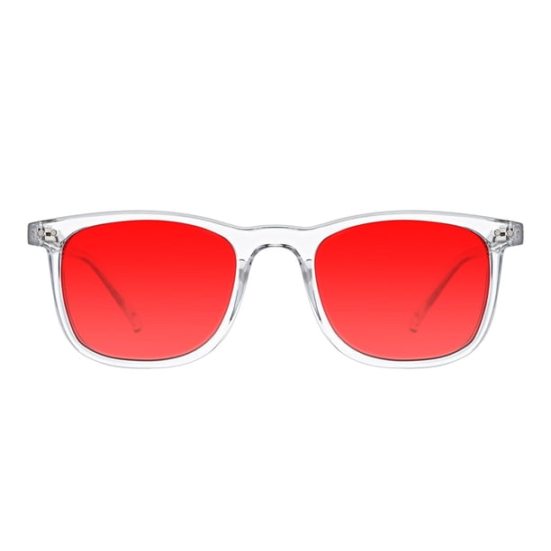 Gafas para dormir TIJN, azul y verde, que bloquean la luz, lentes rojas