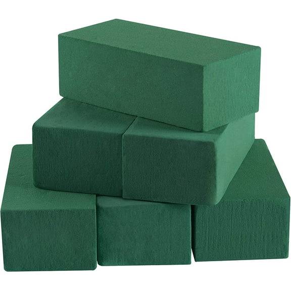 1 Pcs Floral Foam, Wet and Dry Floral Foam Blocks Flower Arrangement Kit for Fresh or Silk Artificial Flowers (Green, 9"L x 4"W x 3"H)