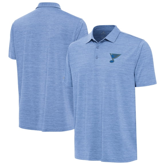 Men's Antigua Heather Blue St. Louis Blues Layout Polo