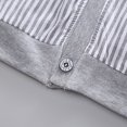 thumbnail image 5 of Odeerbi Toddler Boys Girls Lightweight Cardigan Cotton Shrug Sweater Cropped Knit Outerwear 1-6 Years Kids Striped Loose Button V-neck Long Sleeve Cardigan Toddler Clothes Gray, 5 of 9