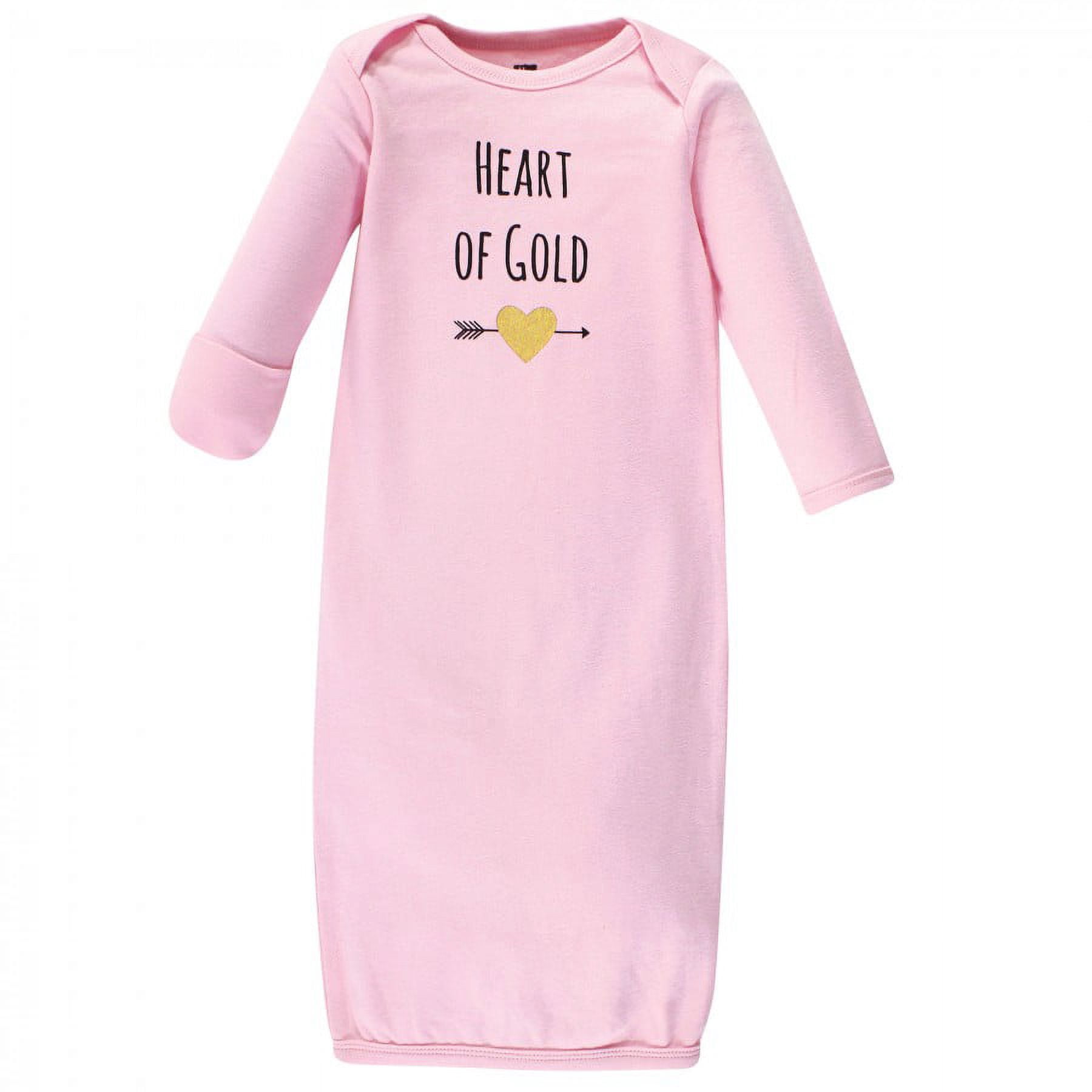 Hudson Baby Infant Girl Cotton Gowns, Heart, Preemie-Newborn