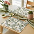 thumbnail image 6 of Sage Green Spring Floral Placemats for Dinning Table Set of 4, Summer Botanical Flower Burlap Kitchen Place Mats Waterproof Cloth Table Mats, Indoor Outdoor Placemats Easy Clean Dinner Decor, 6 of 8