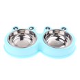 thumbnail image 2 of de agua y comida de cuenco doble para perro creativo de plástico para alimentador de mascotas Azul Gloria Cuenco de alimentación del perro, 2 of 9