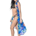 thumbnail image 5 of HAPPY BAY Women's Swimwear Summer Wraps Beach Bikini Long Vacation Swim Cover up Pareos Bathing Suit Beachwear Sarong Coverups One Size Blue_D236, 5 of 5