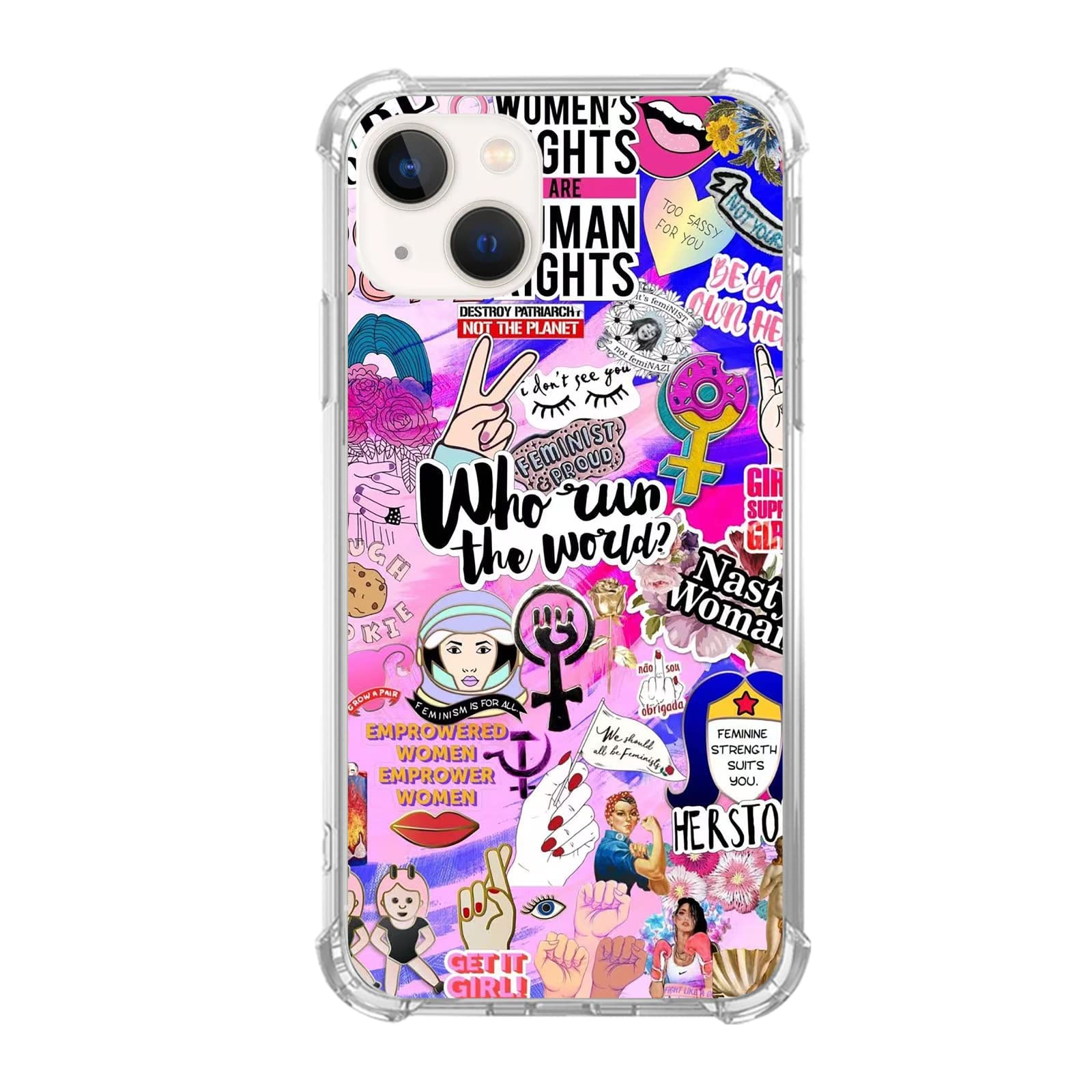 Girl Power Positive Case Compatible with iPhone 13 Mini,Aesthetic Art ...