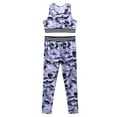 thumbnail image 3 of iiniim Big Girls 2PCS Sports Outfit Camouflage Printed Crop Top with Leggings Gymnastic, 3 of 7