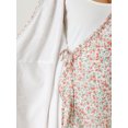 thumbnail image 5 of Unique Bargains Robes d'Été pour Femmes Ourlet à Volants Sans Manches Col en V Imprimé Floral Robe Portefeuille Mini Blanche m, 5 of 5