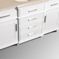 thumbnail image 5 of Wyndham Collection Berkeley 60 inch Single Bathroom Vanity in White with White Carrera Marble Top with White Undermount Oval Sink and 56 inch Mirror, 5 of 7