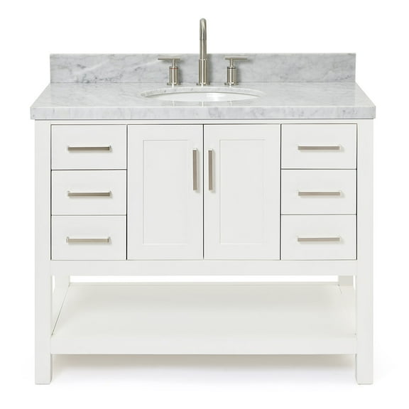 Ariel S043scwovo Magnolia 42" Free Standing Single Basin Vanity Set - White