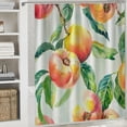 thumbnail image 6 of Creowell  Colorful Peach Shower Curtain Fall Shower Curtains for Bathroom, Waterproof Thickened Fabric Shower Curtain Cute Fruit Shower Curtain Orange Bathroom Decor 60x72, 6 of 7
