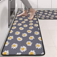 thumbnail image 2 of Kitchen Rugs Sets Of 2,Gray Daisy Flower Pattern Anti Fatigue Kitchen Mat Rugs Non Slip Washable,Decorative Kitchen Floor Mats for Kitchen,Sink,Laundry,17"x47"+17"x47", 2 of 5
